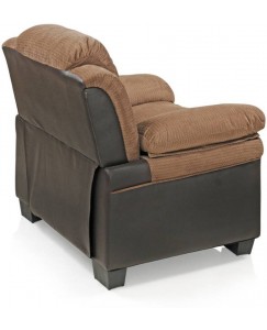 RoyalOak Fabric 1 Seater Sofa  (Finish Color - Brown)